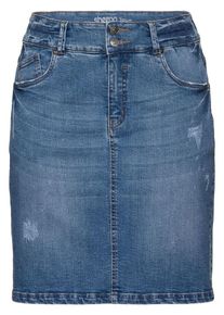 sheego Denim, Damen Jeansrock, Blau