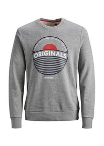 Jack & Jones JACK & JONES, Herren Sweatshirt, Graumeliert / Cranberry / Schwarz / Wei&szlig;