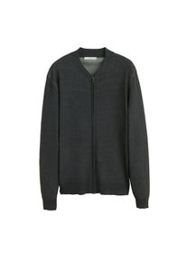 Mango Man, Herren Cardigan 'Lexuszip', Dunkelgrau