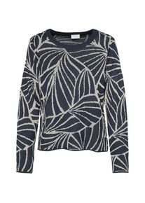 Vila, Damen Pullover, Enzian / Grau