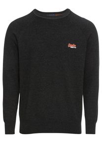 Superdry, Herren Pullover 'ORANGE LABEL COTTON CREW', Anthrazit
