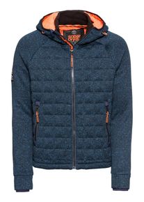 Superdry, Herren Jacke 'STORM QUILTED ZIPHOOD', Marine