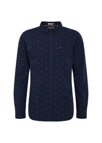 Tommy Jeans, Herren Hemd 'TJM DOBBY SHIRT', Dunkelblau / Weiß