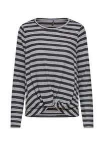 Only, Damen Pullover, Hellgrau / Dunkelgrau
