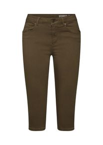 Véro Moda VERO MODA, Damen Caprihose 'VMHOT SEVEN MR PUSHUP SLIT KNICKER COLOR', Grün
