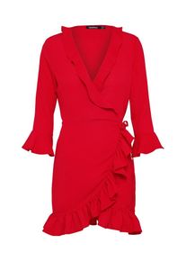 boohoo, Damen Kleid 'Bethany Frill', Rot