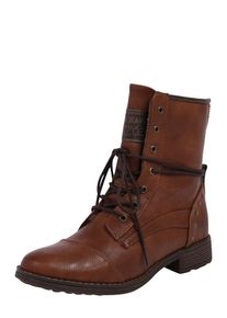 Mustang, Damen Schn&uuml;rstiefel aus Kunstleder, Braun