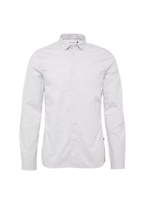 Nowadays, Herren Hemd 'melange poplin shirt', Hellgrau