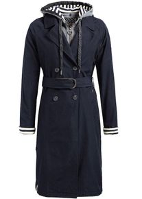 Khujo, Damen Mantel 'JUDITA', Navy / Graumeliert