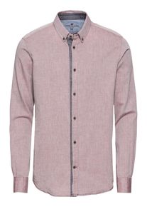 Tom Tailor, Herren Hemd 'floyd herringbone shirt', Braun