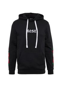 Your Turn YOURTURN, Herren Sweater 'Rose Pablo Print Hoody', Rot / Schwarz