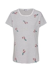 ABOUT YOU, Damen Shirt 'Elora', Blau / Weiß