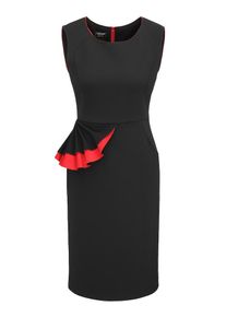 Apart, Damen Glamourkleid, Hellrot / Schwarz