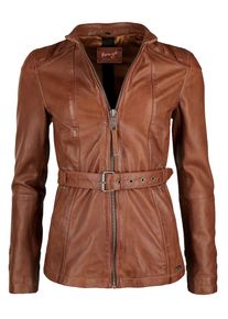 Maze, Damen Lederjacke mit Hüftgürtel ' Earth ', Braun