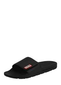 Hunter, Damen Badeschuhe mit Klettverschluss, Schwarz