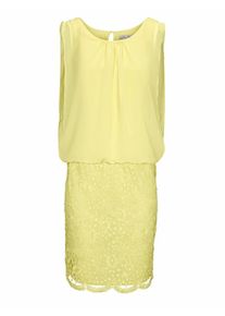 Heine, Damen Spitzenkleid, Gelb