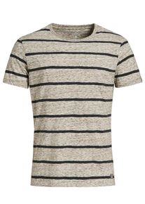 Khujo, Herren T-Shirt 'TINT', Beigemeliert / Schwarz