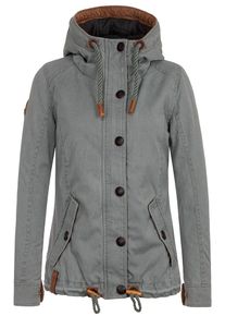 Naketano, Damen Jacke 'Pimmelohrfeige', Braun / Grau