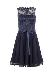 Swing, Damen Cocktailkleid mit Spitze, Dunkelblau