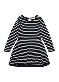 name it, Mädchen Kleid 'Nmfgetimma ls knit ', Dunkelblau / Weiß