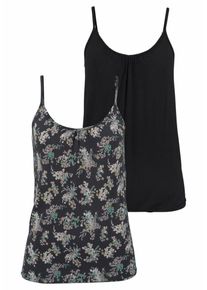 Lascana, Damen Tops, Schwarz