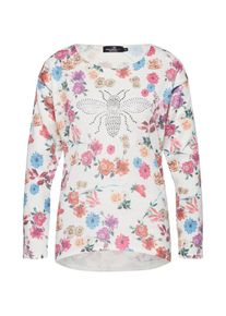 Zwillingsherz, Damen Pullover, Mischfarben / Wei&szlig;