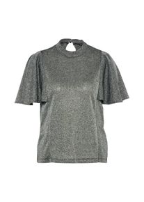 Review, Damen Shirt 'GLITTER VOLANT', Silber