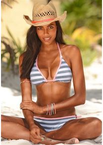Venice Beach, Damen Triangel-Bikini, Grau / Rosa / Weiß