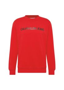 Calvin Klein Jeans, Herren Sweatshirt 'INSTITUTIONAL LOGO SWEATSHIRT', Rot / Schwarz