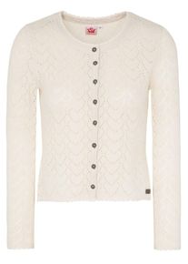 Spieth & Wensky SPIETH & WENSKY, Damen Strickjacke 'Krista', Wollweiß