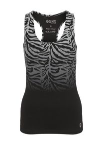 OGNX, Damen Top 'Zebra', Grau / Schwarz