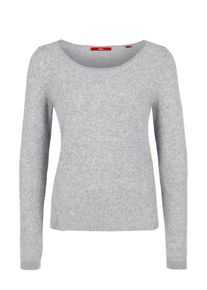 s.Oliver RED LABEL, Damen Pullover aus Boucl&eacute;-Strick, Graumeliert