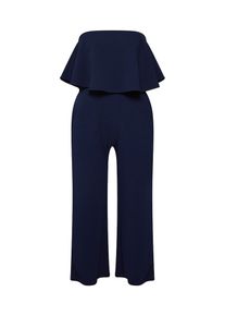 Missguided, Damen Overall 'DOUBLE LAYER CULOTTE JUMPSUIT', Navy