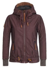 Naketano, Damen Jacke 'Halbes Stündchen ins Mündchen', Braun / Braunmeliert / Aubergine