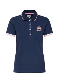 La Martina, Damen Shirt 'WOMAN POLO S/SLEEVE PIQUET STR', Navy