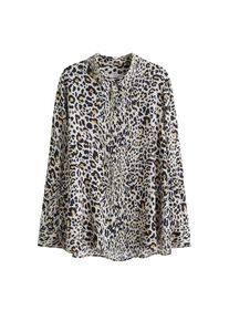 Violeta by Mango, Damen Bluse 'Leopardo', Gelb / Schwarz / Weiß