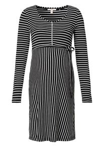 Esprit Maternity, Damen Still-Kleid, Schwarz / Weiß