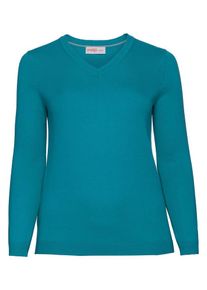 sheego Basic, Damen Pullover, Petrol