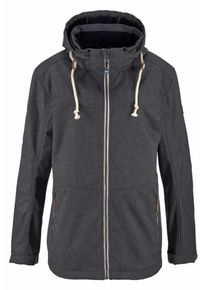 Polarino, Herren Softshelljacke, Anthrazit / Wei&szlig;