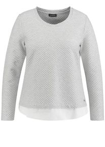 SAMOON, Damen Shirt, Grau / Weiß