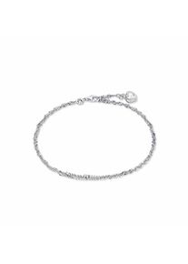 Amor, Damen Fußkette mit Anhänger 'Herz', Silber