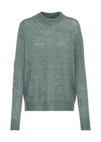 Pieces, Damen Woll-Pullover, Grünmeliert