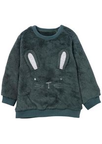 next, M&auml;dchen Fleecepullover f&uuml;r M&auml;dchen, Grau / Dunkelgr&uuml;n