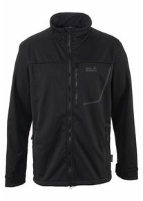 Jack Wolfskin, Herren Softshelljacke 'The Emerald', Dunkelgrau / Schwarz