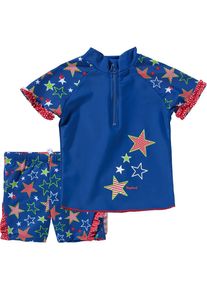 Playshoes, Mädchen 2-teiliger Schwimmanzug mit UV Schutz, Blau