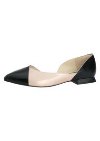 Heine, Damen Ballerina, Pastellpink / Schwarz