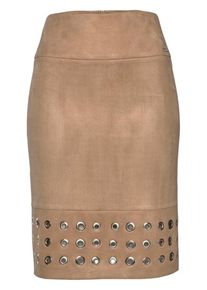 Bruno Banani, Damen Lederimitatrock, Camel