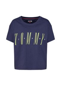 Tommy Jeans, Damen Shirt 'TJW LAYER GRAPHIC TEE', Navy / Gelb
