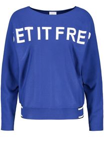 Taifun, Damen Pullover, Blau / Wei&szlig;