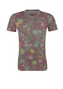s.Oliver RED LABEL, Herren Slim: T-Shirt mit Allover-Print, Beere